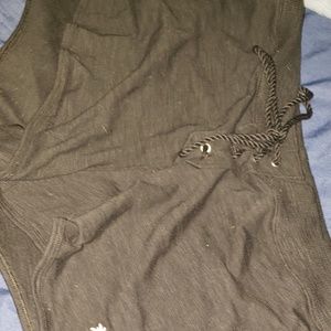 Pink black short shorts never worn with drawstring